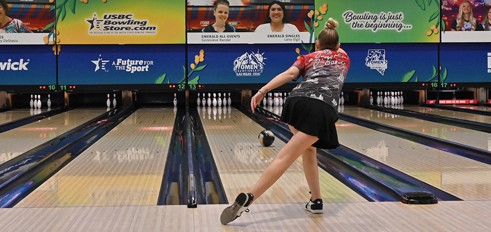 Bowler competing at the 2025 USBC Women's Championships